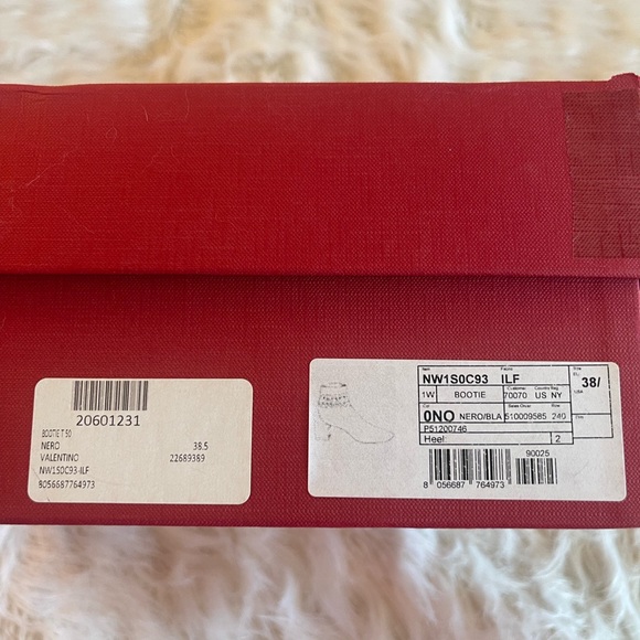 Valentino Garavani Black Suede Ankle Boots with Silver Chain Accent - Picture 8 of 10